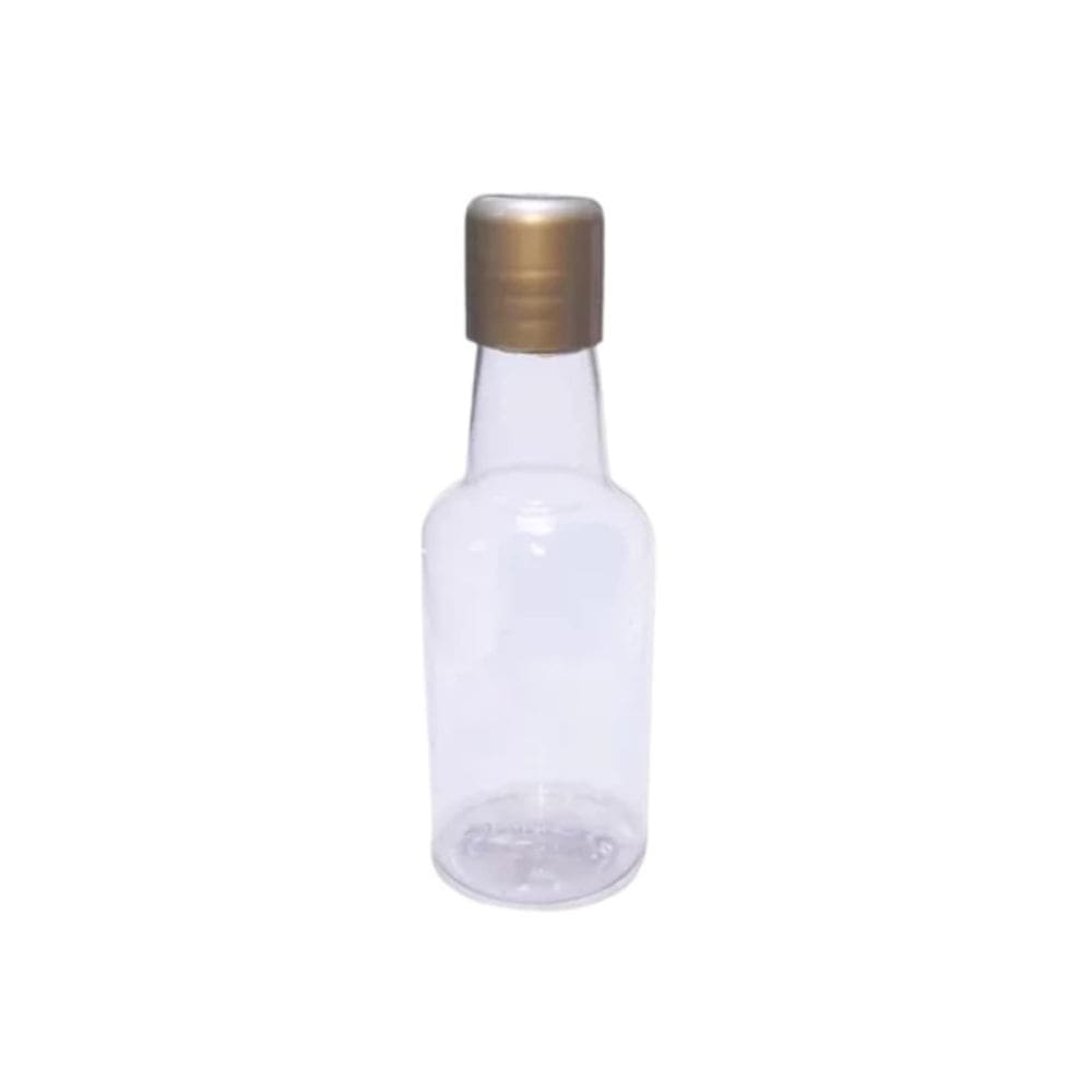 Lembrancinha Garrafa Pvc 50ml Tampa Plástica Prata 10un