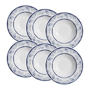 Conjunto de 6 Pratos Fundo em Cerâmica Valência 25cm - Alleanza