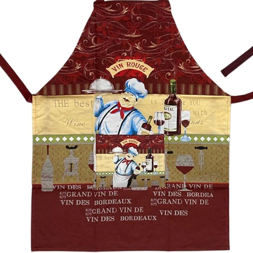 Avental Estampado com Bolso 65x80cm