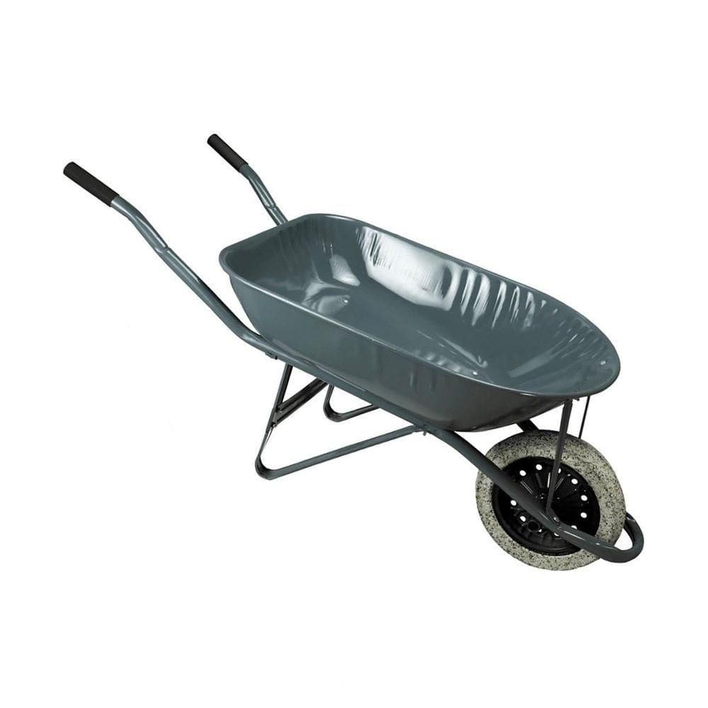 Carrinho De Mão Em Aço Carbono Pneu Maciço Chapa 24mm 50l