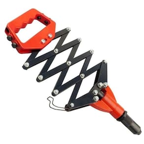 Rebitador Sanfona Alicate Rebitadeira Manual Dobravel Rebites Ate 6,4mm Reforcado Profissional