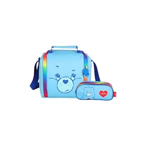 Kit Ursinhos Carinhosos Lancheira + Estojo Triplo - Azul