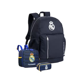 Kit Real Madrid Mochila Costa + Lancheira + Estojo D Premium