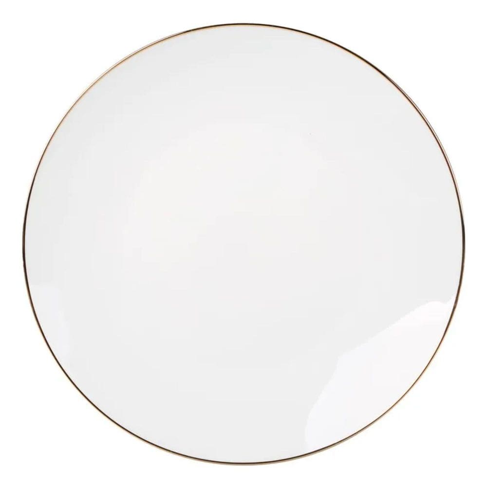 Prato Raso de Porcelana Legacy Gold 27cm - L`Hermitage