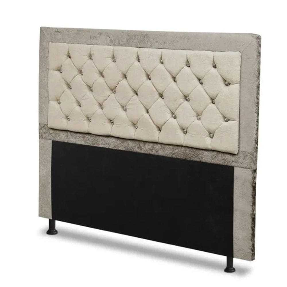 Cabeceira Casal 140 cm Para Cama Box Berlim Camurça Marfim