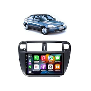 Kit Multimidia Civic G6 96 / 00 Carplay AndroidAuto 9 Pol - Roadstar 908BR