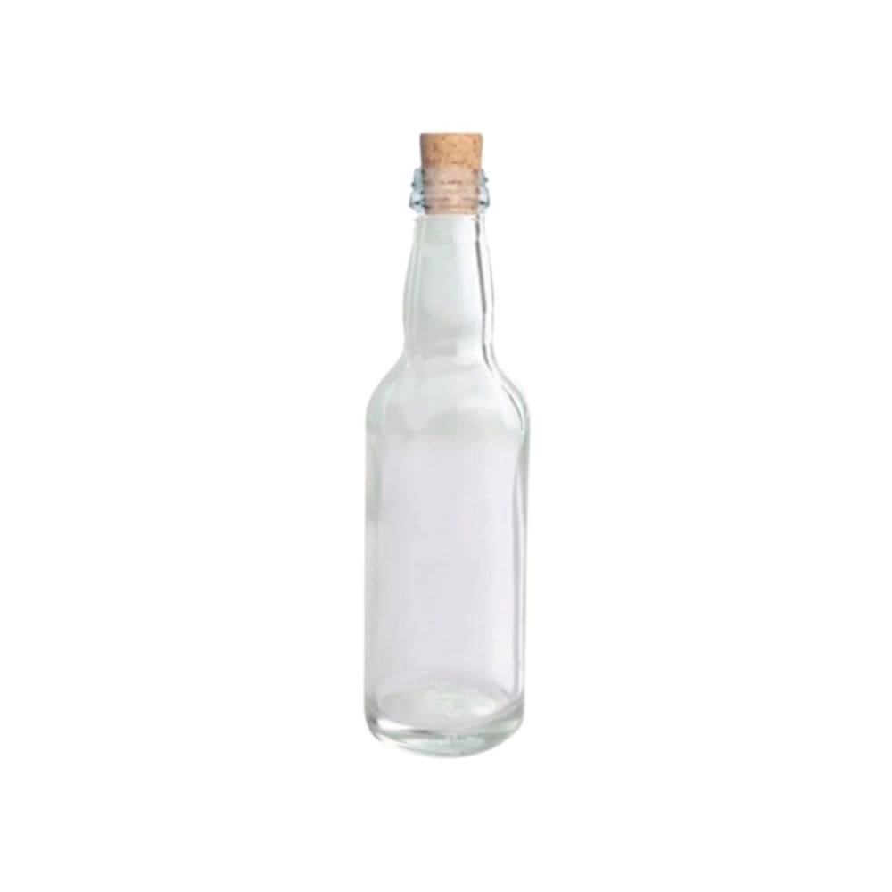 Lembrancinha Garrafa De Vidro 50ml Tampa Rolha 10 Un