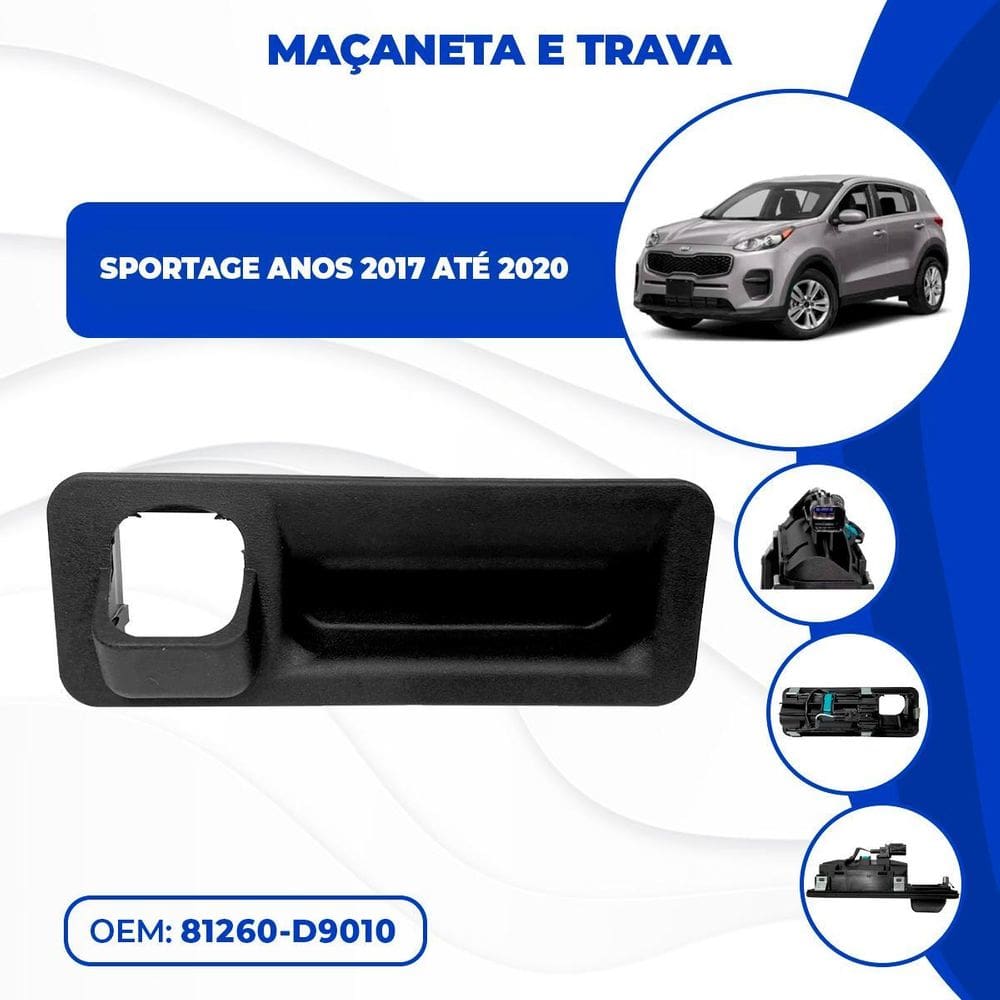 Maçaneta Botão Trava Porta Mala Sportage
