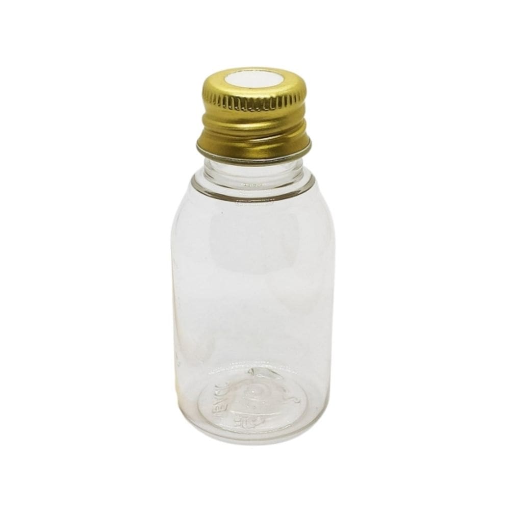 Lembrancinha Frasco 60ml Tampa De Aluminio Furada Dourada 10un