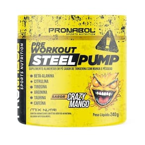 Pré Treino Sabor Crazy Mango Steel Pump 240G Mixnutri
