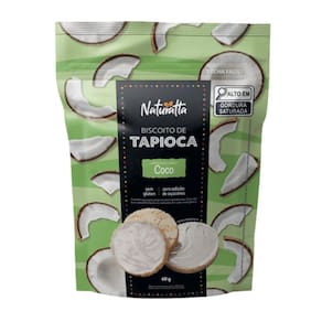 Biscoito Tapioca Cobertura Coco Sem Glúten Zero Açúcar 60G