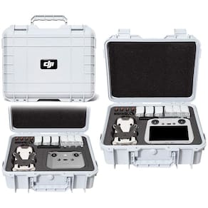 Maleta Case Para Transporte de Drone e Acessórios, Para DJI Mini 4 Pro, Compatível Com RC2 e RC-N2, Branca