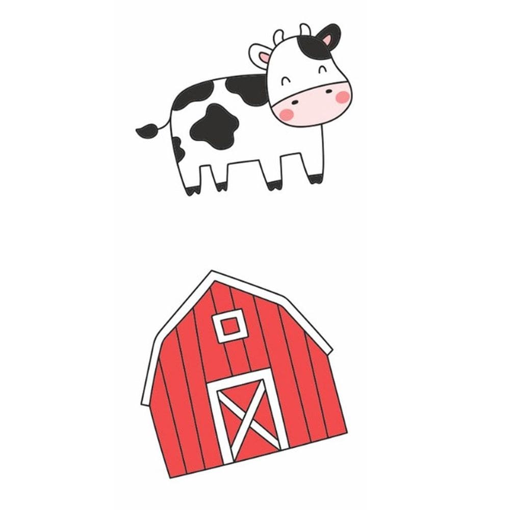 Tatufan Tatuagemtemporária Infantil Divertida Vaquinha Moo