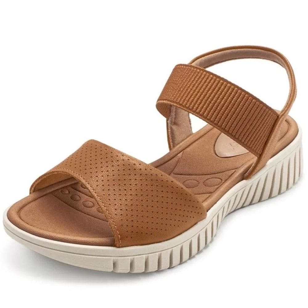 Sandália Feminina Flatform Elástico Casual Conforto Usaflex
