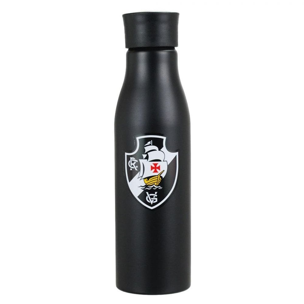 Garrafa Alumínio Vasco Preta 600 Ml - Qh073-7-B