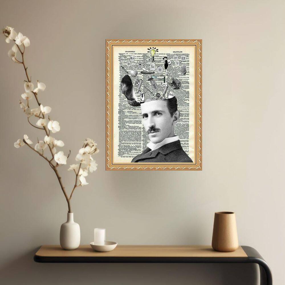 Quadro Decorativo Santos Dummont Vintage 45X34Cm