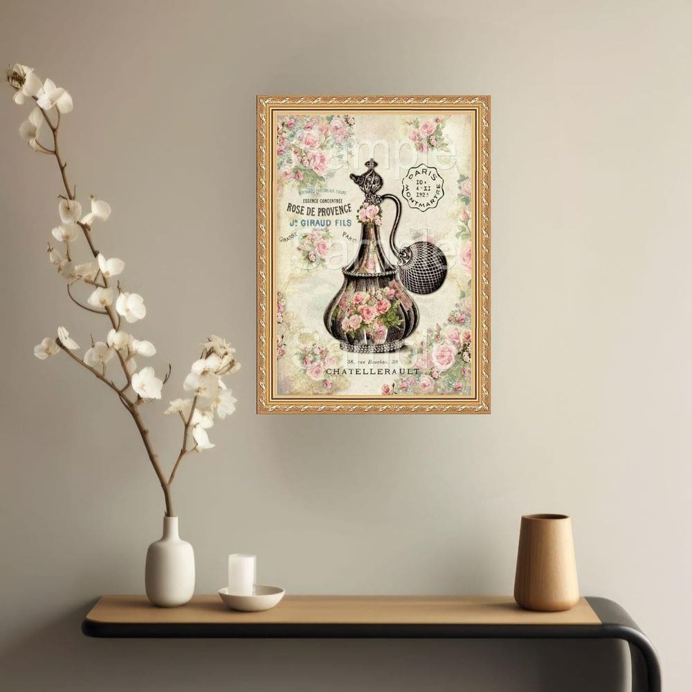Quadro Decorativo Perfume Francês 33X24Cm