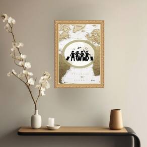 Quadro Decorativo Viagem Vintage 45X34Cm