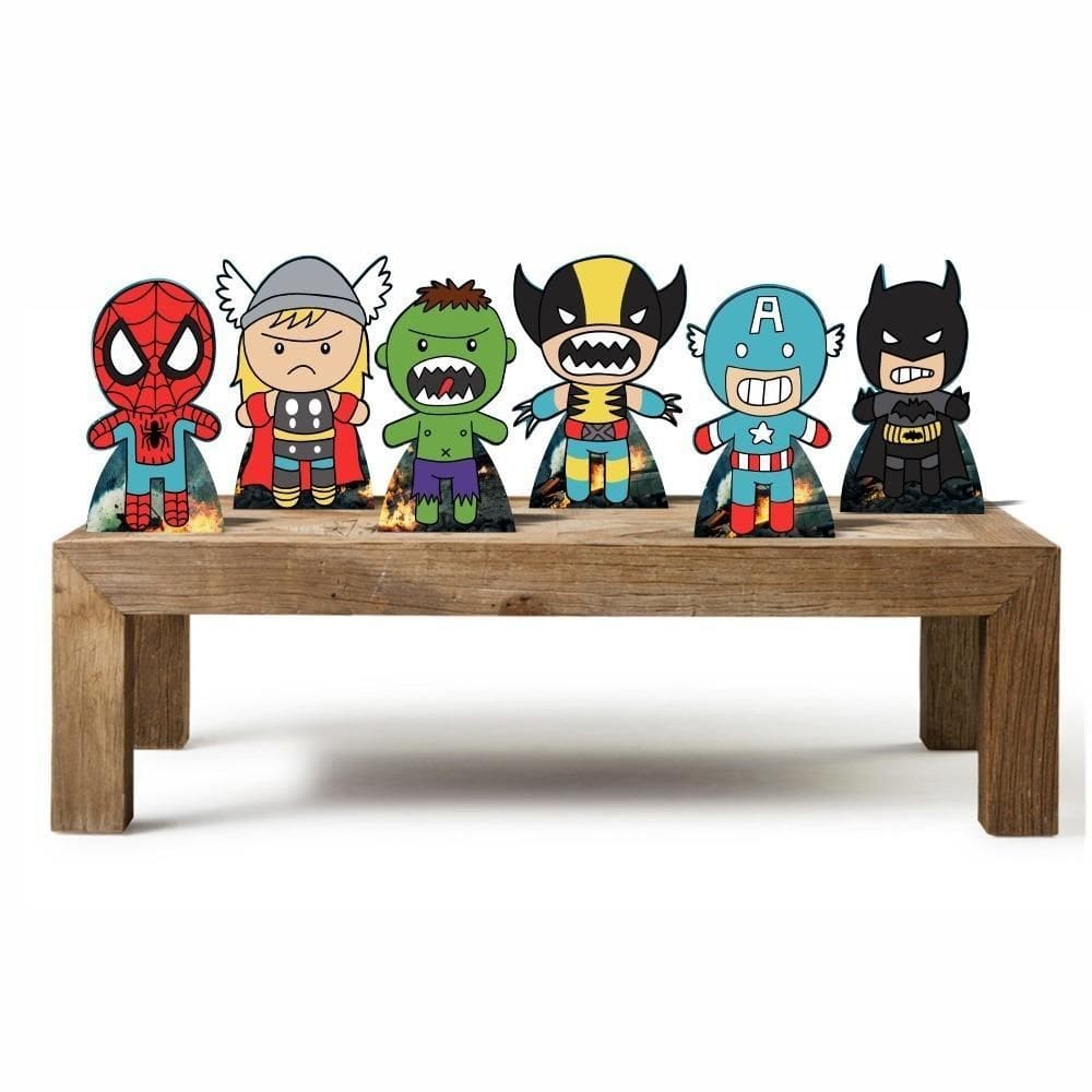 Heróis Baby Kit 6 Enfeites Decoração Festa Infantil