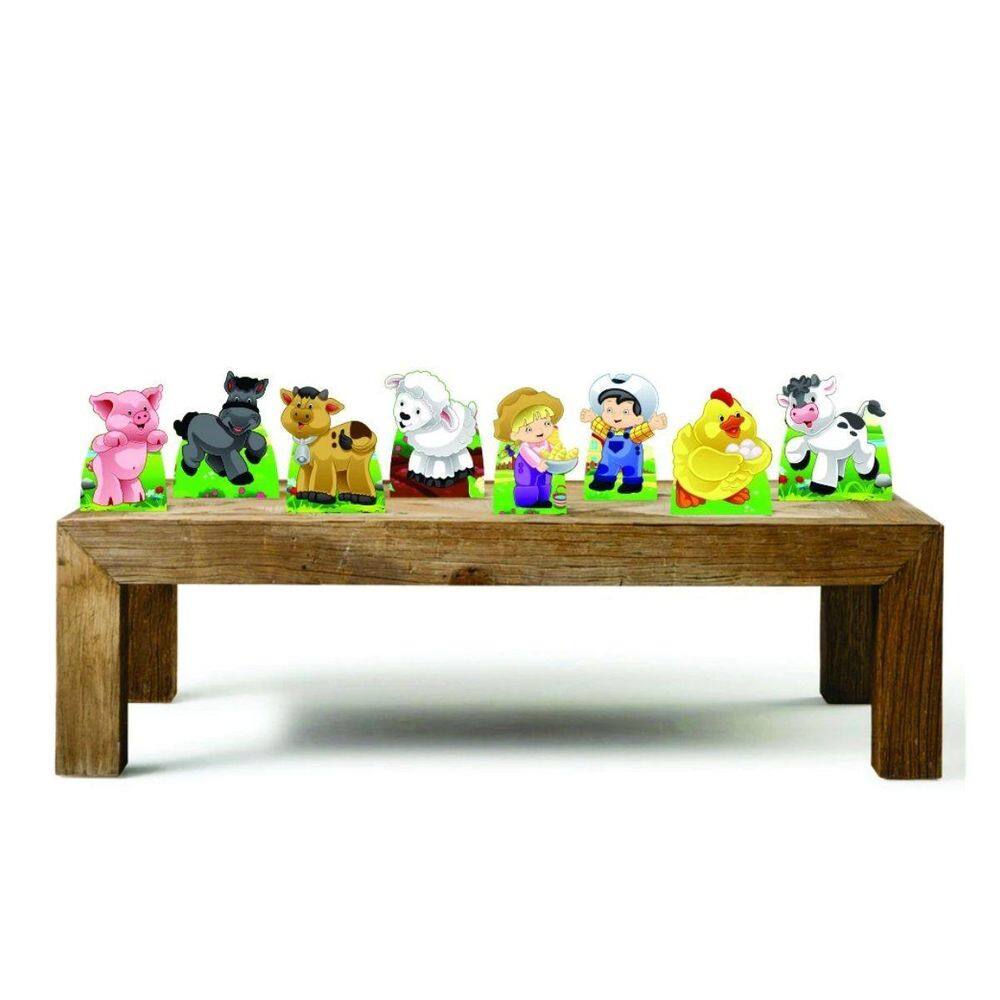 Fazendinha Baby Kit 8 Enfeites Decoração Festa Infantil