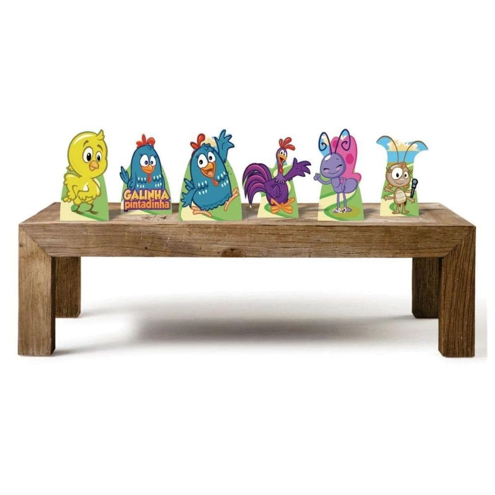Galinha Pintadinha Kit 6 Enfeites Decoração Festa Infantil
