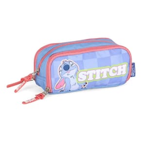 Estojo Escolar Triplo Stitch ET47739SC Azul - Luxcel