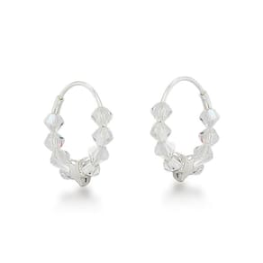 Brinco Argola Com Cristais Furtacor Prata 925