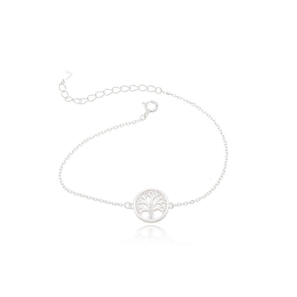 Pulseira Delicada Arvore Da Vida Prata 925