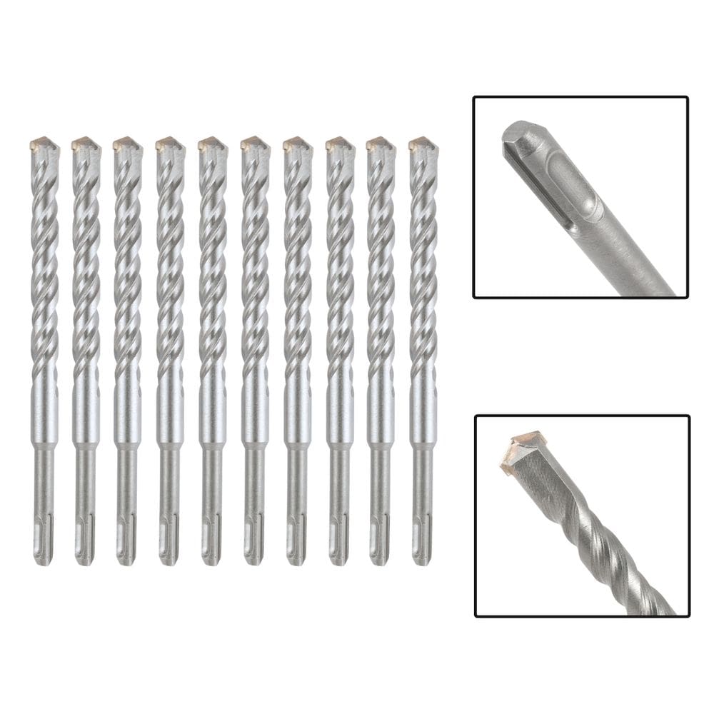 Jogo 10 Brocas SDS Plus 20X260 mm Aço Carbono Tungstênio