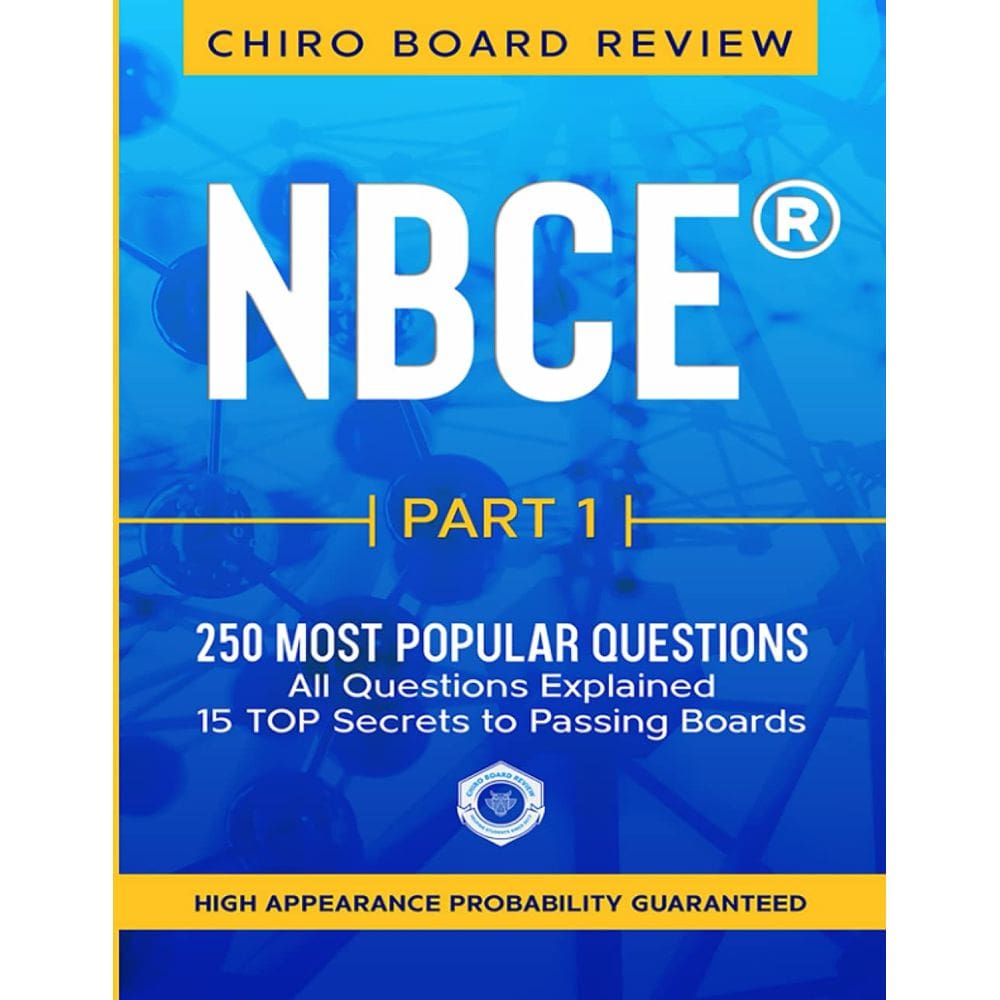 Livro: Revisão do Conselho de Quiropraxia NBCE® PARTE 1:250 perguntas
