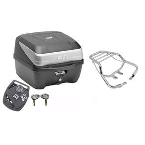 Kit Baú Givi Moto 33L Traseiro + Bagageiro Cg Titan Fan 125 150 2000 2001 2002 2003 2004 2005 2006 2007 2008