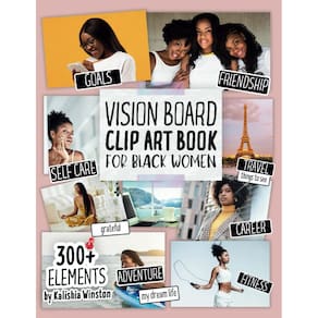 Livro de clip-arts Vision Board para mulheres negras