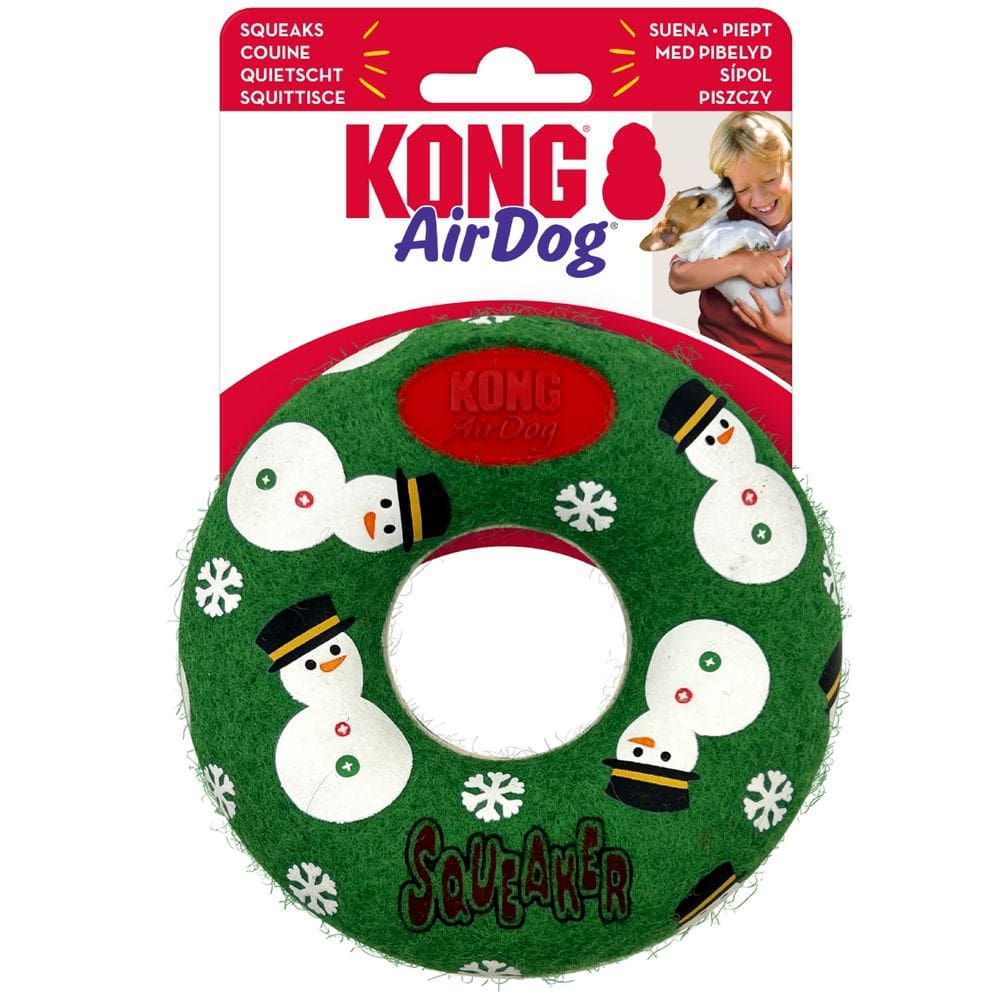 Brinquedo Kong Holiday AirDog Donut Com Apito Cães Médio