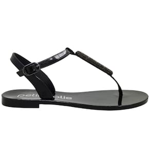 Sandália Dedo Feminina Rasteira Casual Dia a Dia Passeio Ultra Conforto J-Lastic Petite Jolie Pj6593