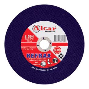 Disco de Corte Refrax 7 x 1/8 x 7/8 x 2TA - Alcar DC0RN0039