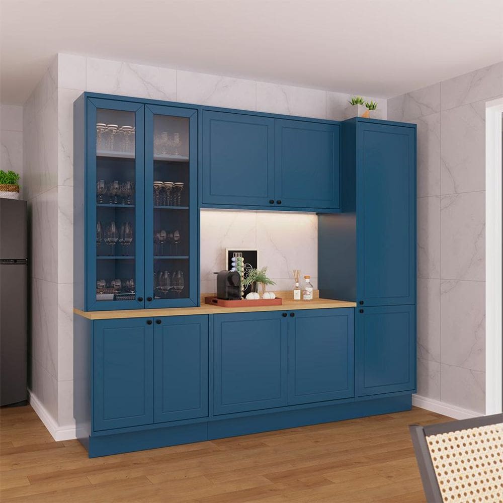 Cozinha Compacta Évora 10 PT Azul Órion