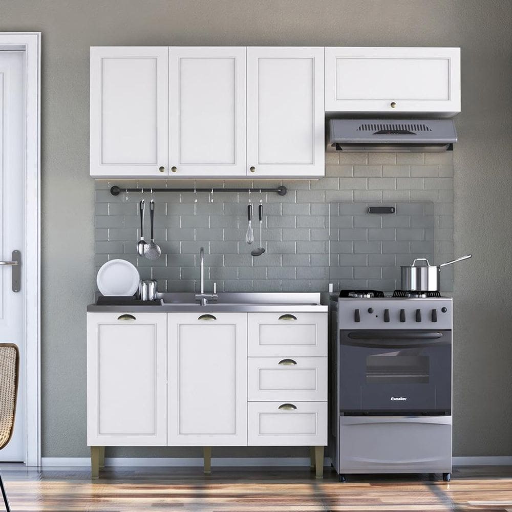 Cozinha Compacta Lavanda 6 PT 3 GV Branca