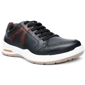Sapatênis Couro Pegada Dune Masculino - Preto e Marrom