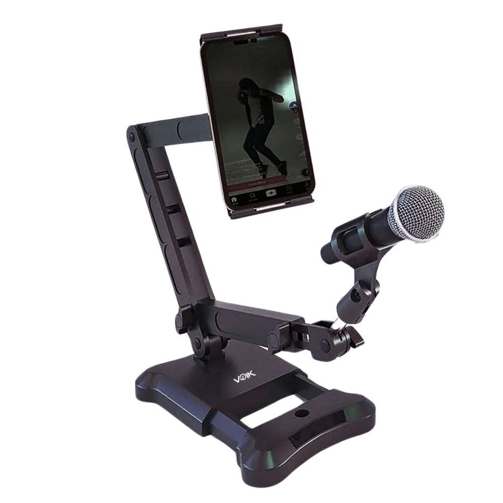 Suporte para Celular de Mesa com Encaixe de Microfone Voik M-TR12