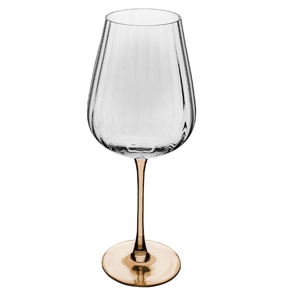 Conjunto com 2 Taças de Vinho com Haste âmbar Classic em Vidro 560ml - Wolff Mesa