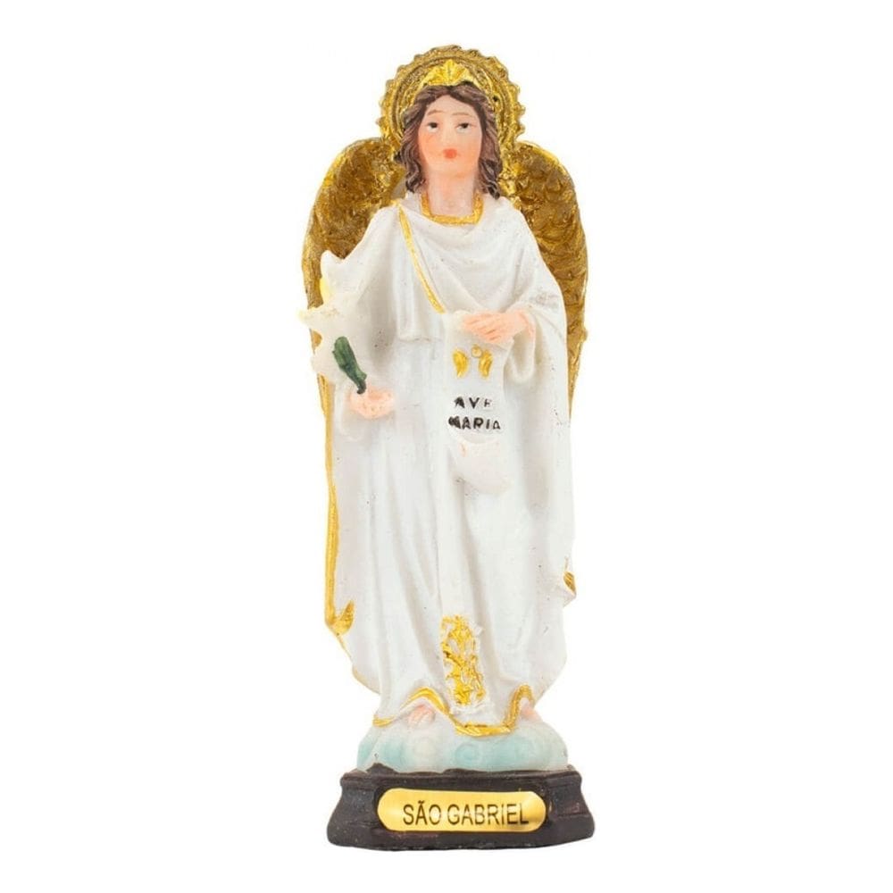 Imagem Enfeite Resina São Gabriel Arcanjo Pequeno 8cm