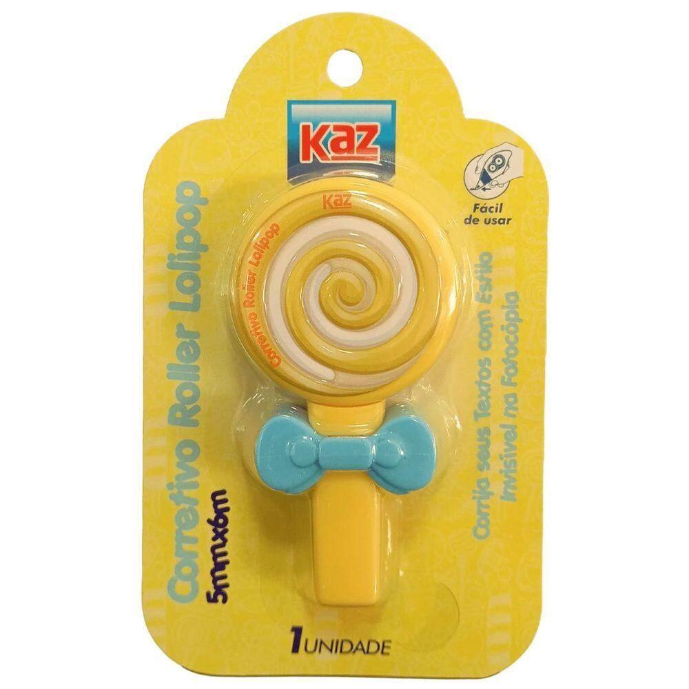 Corretivo Roller Lolipop - 5mmx6m - Amarelo - Kz827az - Kaz