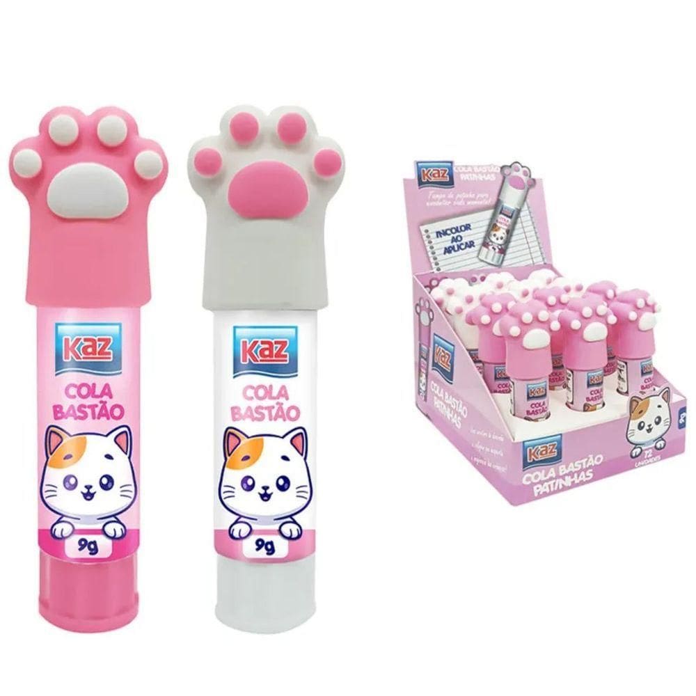 Cola Escolar Bastão Patinhas - Pets - 9g - Kz5017 - Kaz