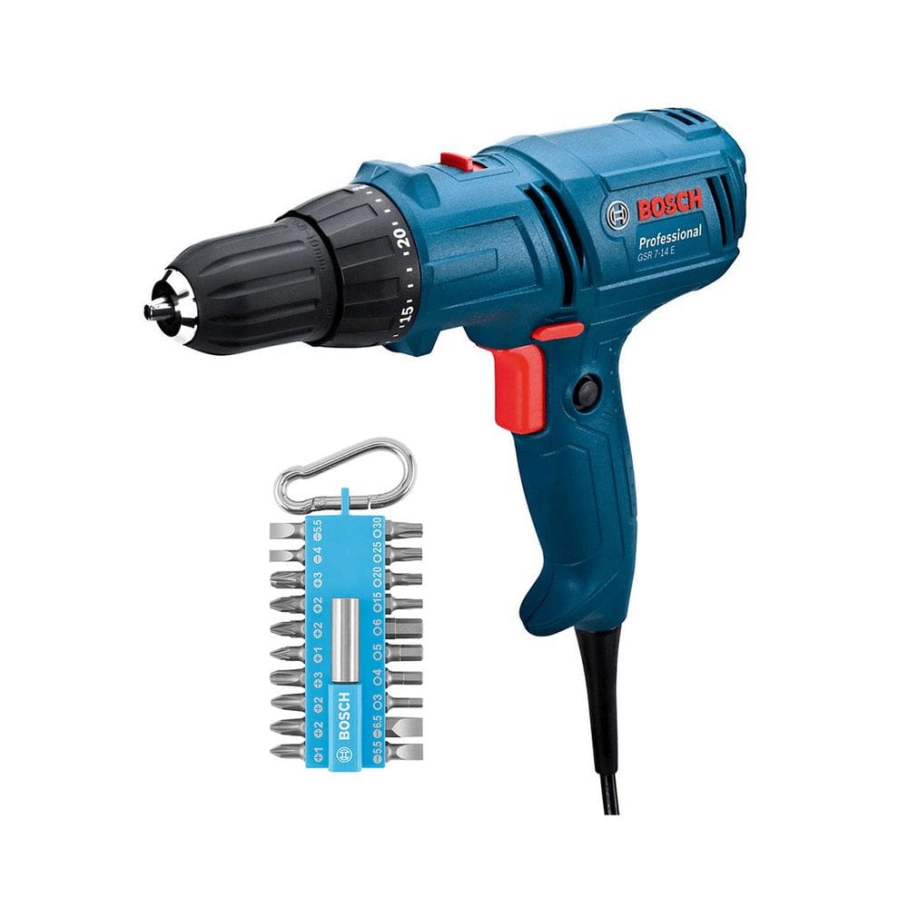 Parafusadeira Furadeira Bosch 400w 127v + Kit 21 Bits