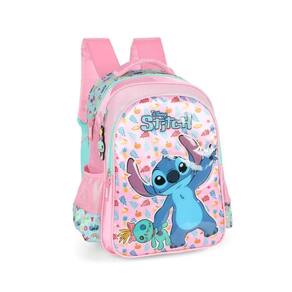 Mochila De Costas Escolar Stitch Rosa - Luxcel
