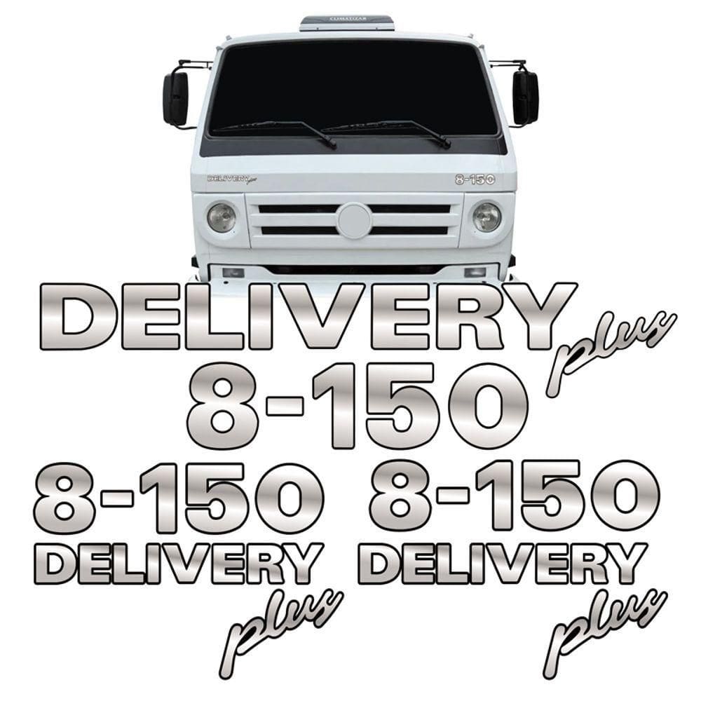 Adesivos 8-150 Delivery Plus Emblemas Lateral -capô Cromado Sem Resina Cromado