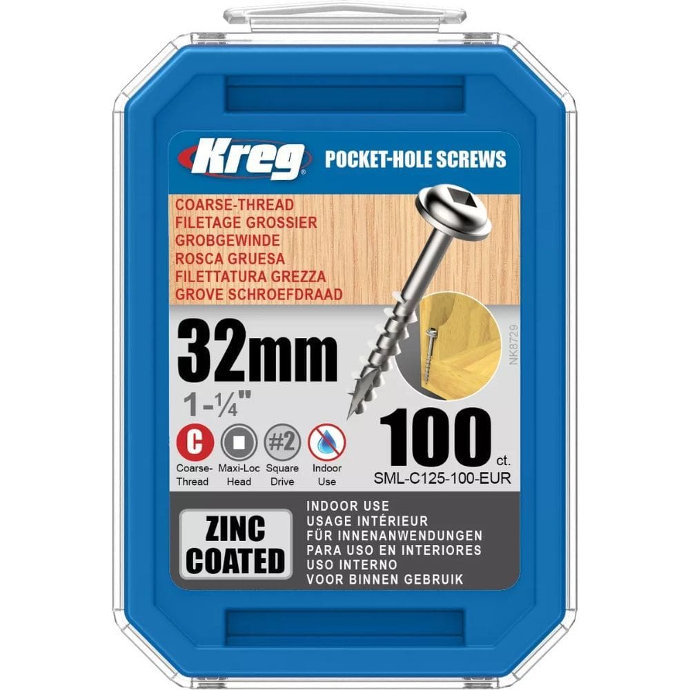 Parafusos Kreg 32mm Flangeados Com Rosca Grossa