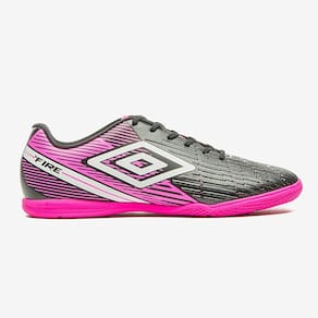 Chuteira Futsal Umbro Fire Preto/Rosa