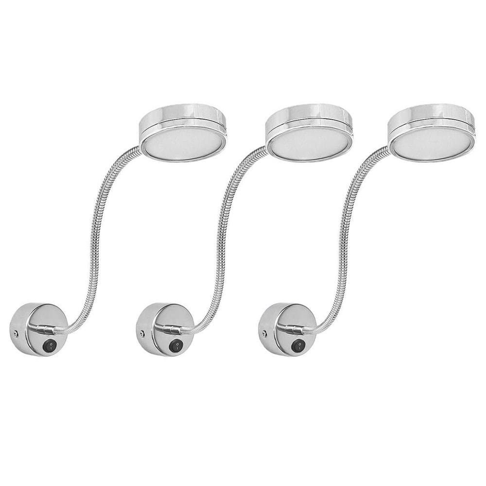 Kit 3 Arandela Leitura Direcionável Cabeceira Led 5W 3000K