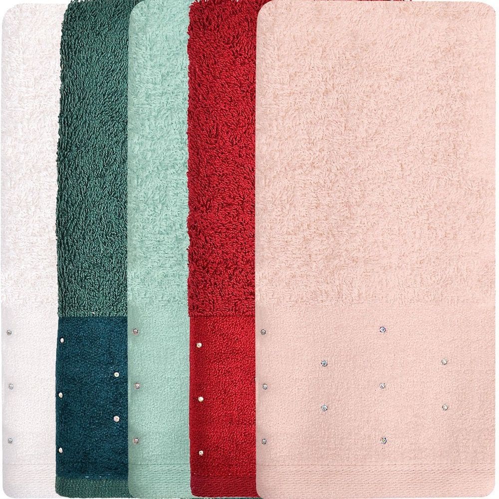 Kit 5 Toalha Lavabo Cristal Natalina 30x50cm